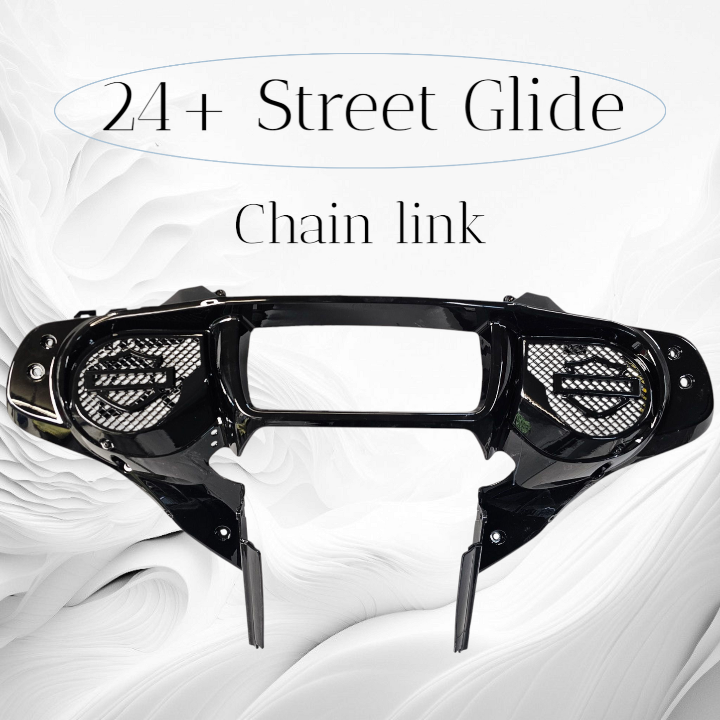 23.5+ Harley inner 3D shield speakers grill covers set