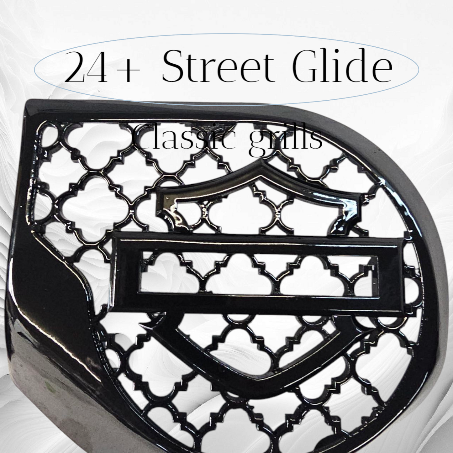 23.5+ Harley inner 3D shield speakers grill covers set