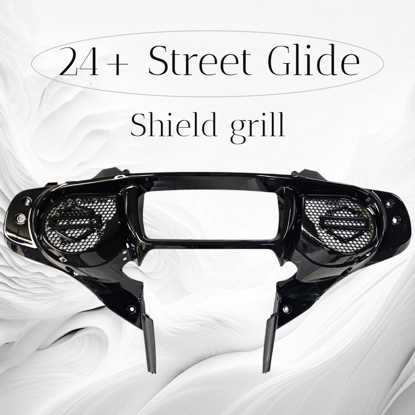 23.5+ Harley inner 3D shield speakers grill covers set