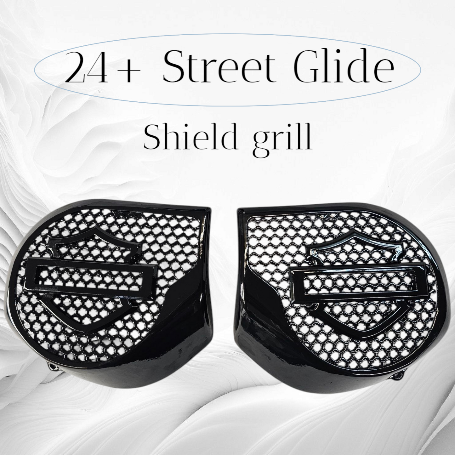 23.5+ Harley inner 3D shield speakers grill covers set