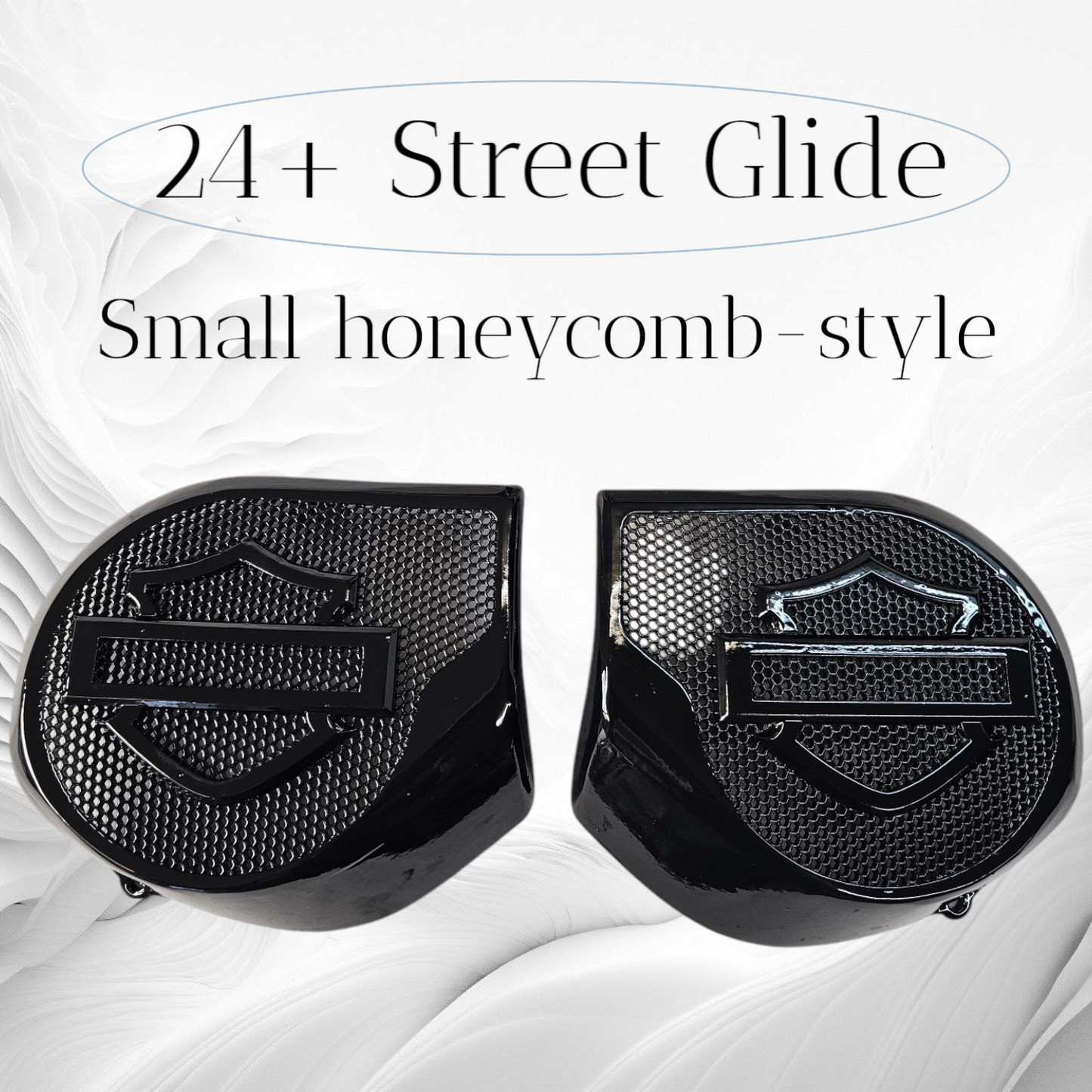 23.5+ Harley inner 3D shield speakers grill covers set