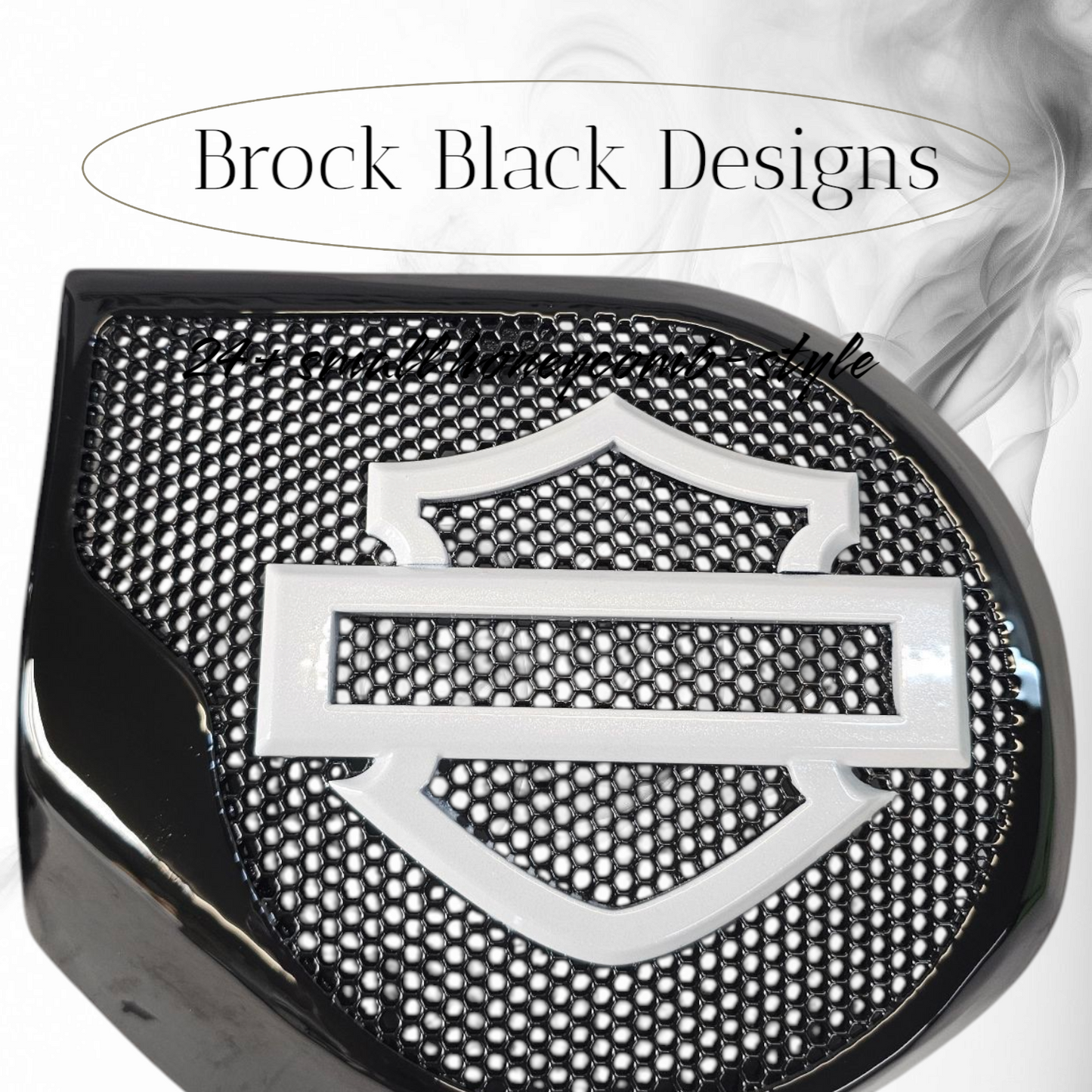 23.5+ Harley inner 3D shield speakers grill covers set