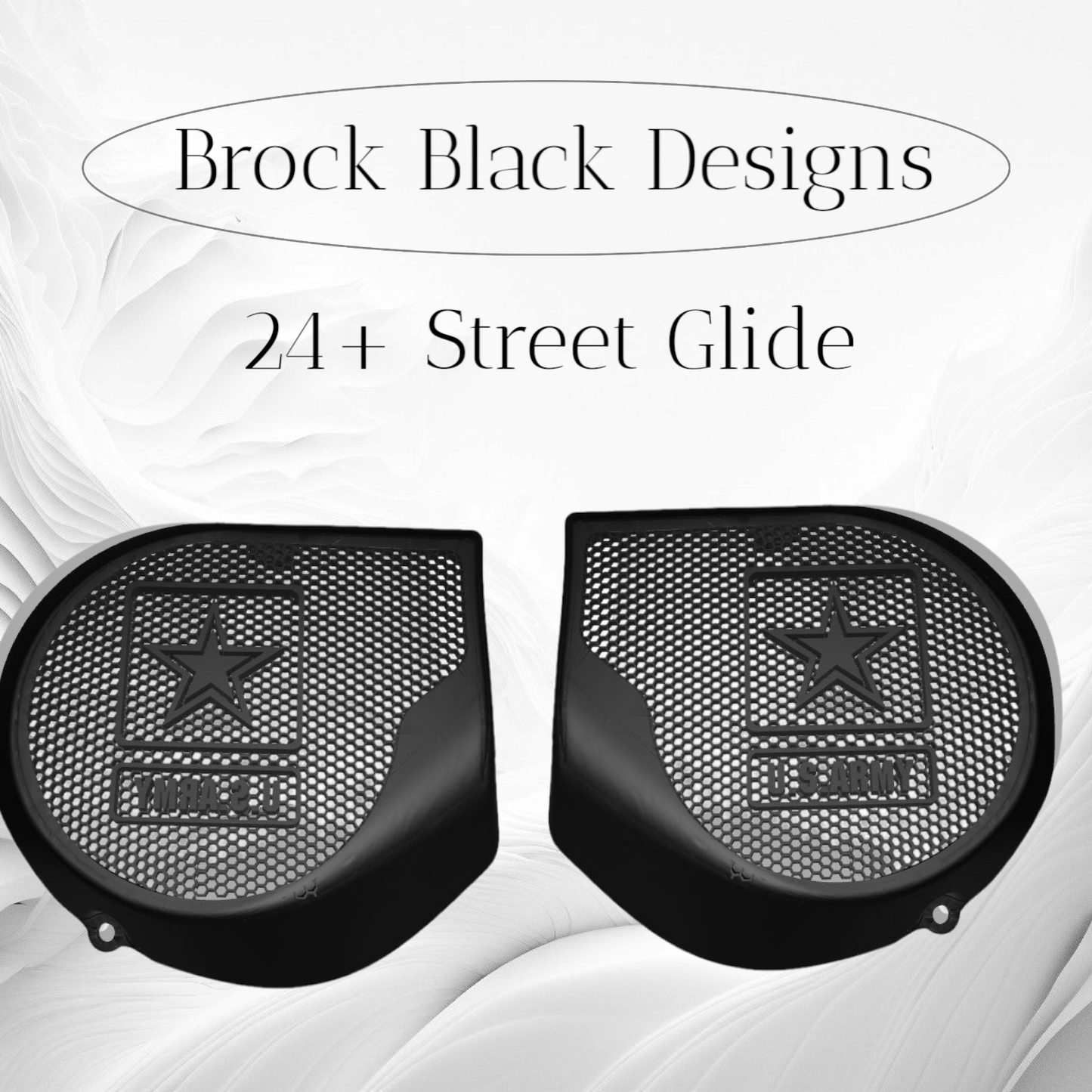 97-25+ Harley inner Touring 3D Army speakers grill covers set
