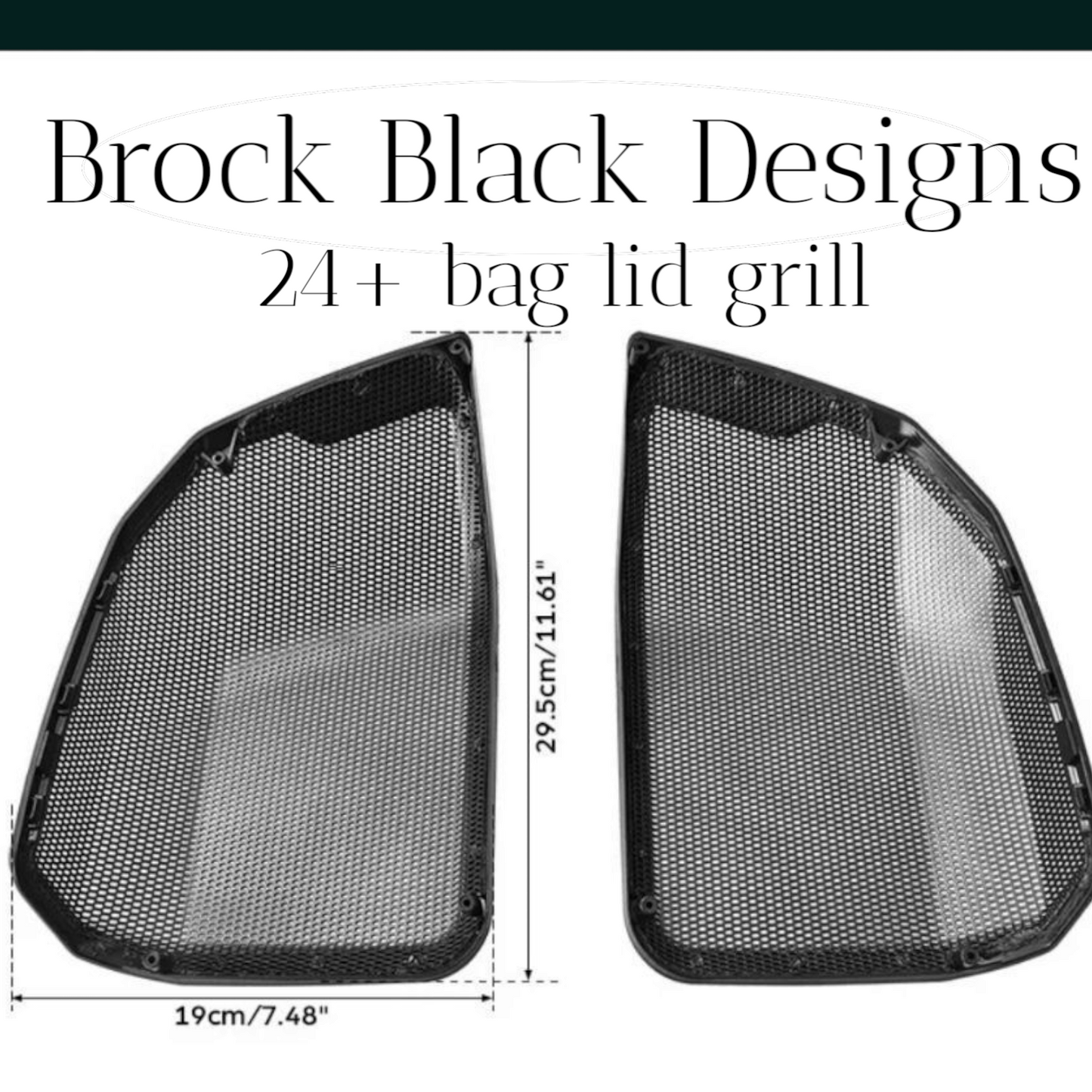 24+ Harley Davidson bag lid Speaker Grill Cover 2" tweeter