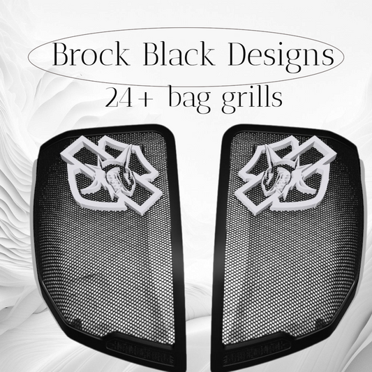 24+ Harley Davidson bag lid Speaker Grill Cover shark theme