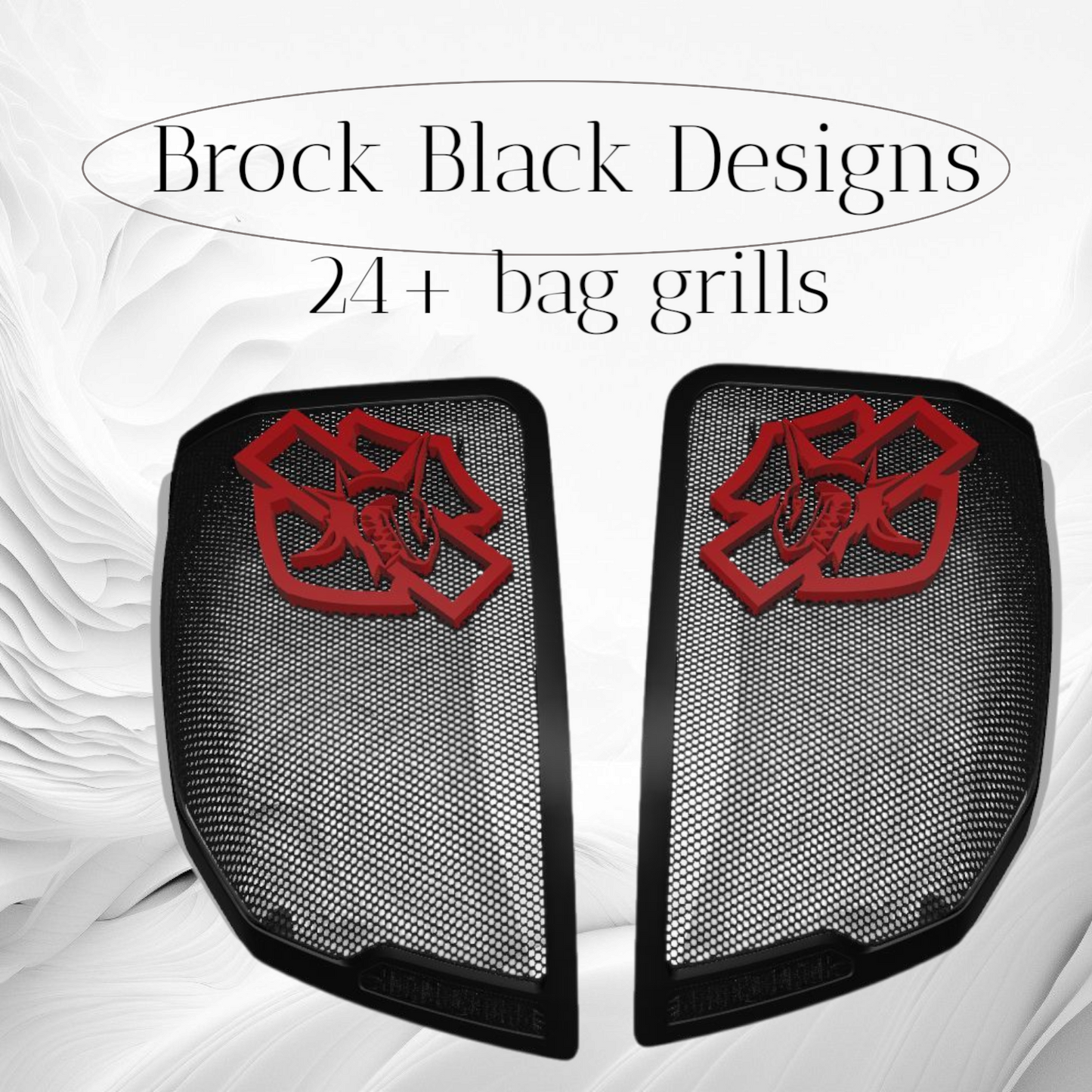 24+ Harley Davidson bag lid Speaker Grill Cover shark theme