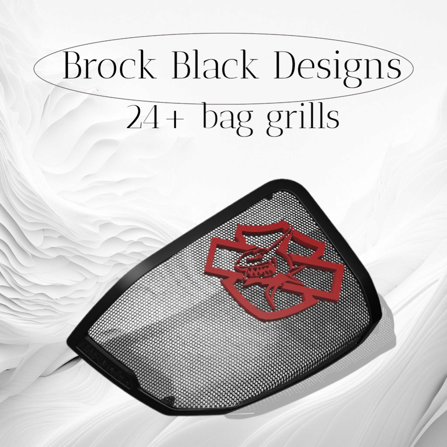 24+ Harley Davidson bag lid Speaker Grill Cover shark theme