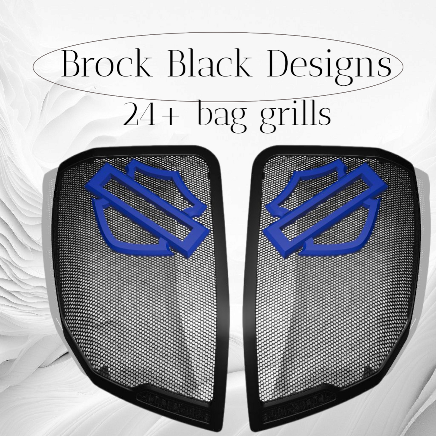 24+ Harley Davidson bag lid Speaker Grill Cover Guard shield theme