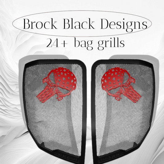 24+ Harley Davidson bag lid Speaker Grill Cover webbed punisher