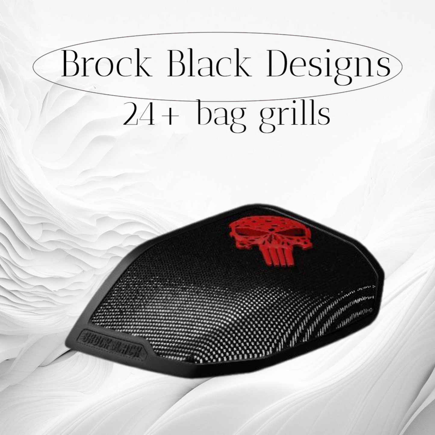 24+ Harley Davidson bag lid Speaker Grill Cover webbed punisher