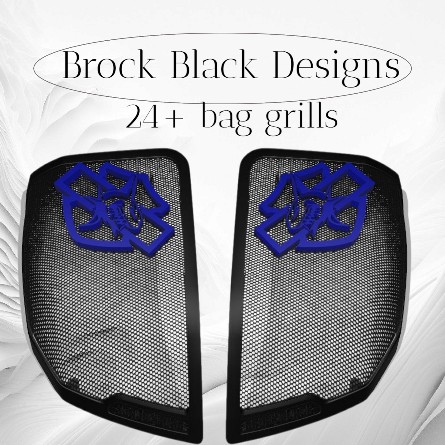 24+ Harley Davidson bag lid Speaker Grill Cover shark theme