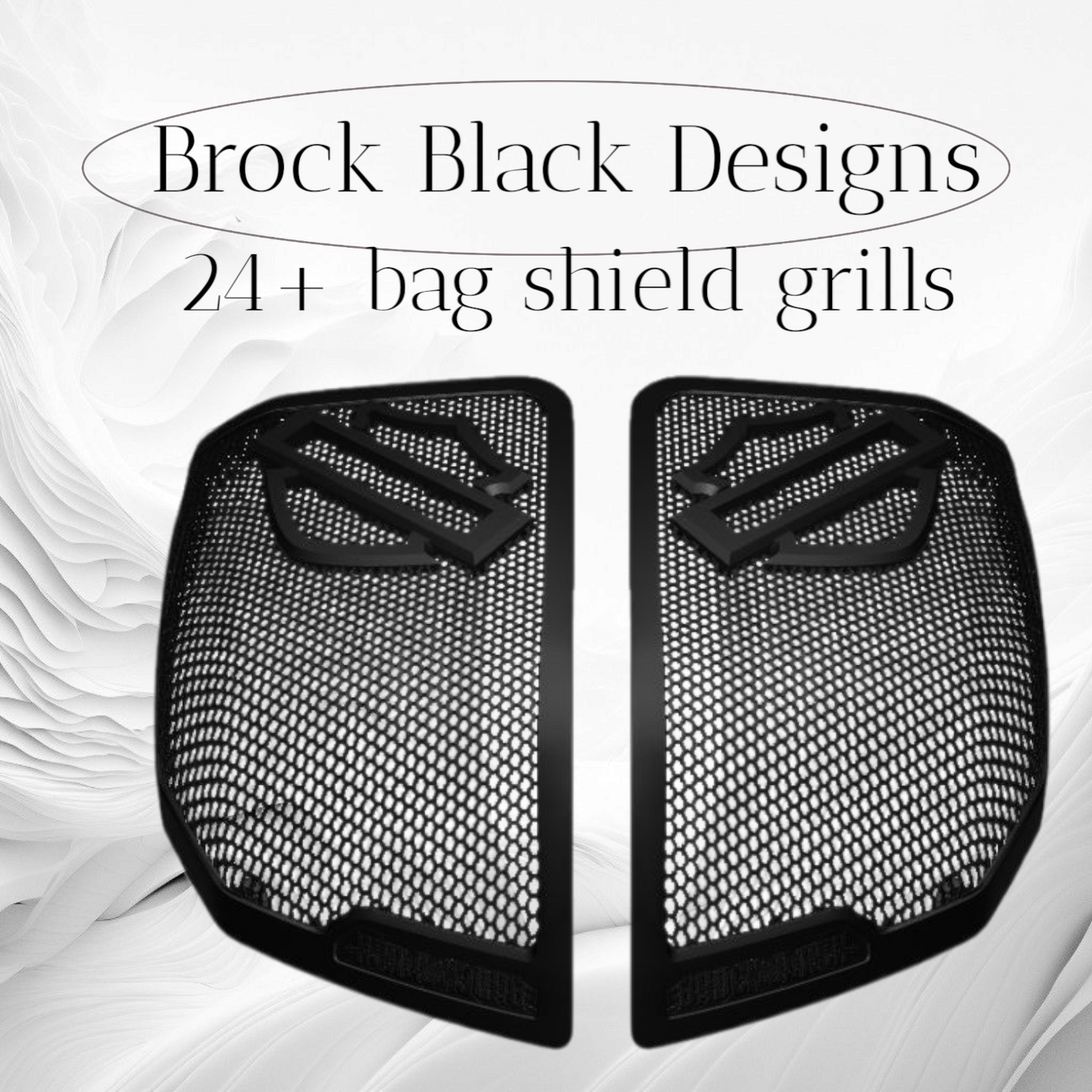24+ Harley Davidson bag lid Speaker Grill Cover Guard shield theme