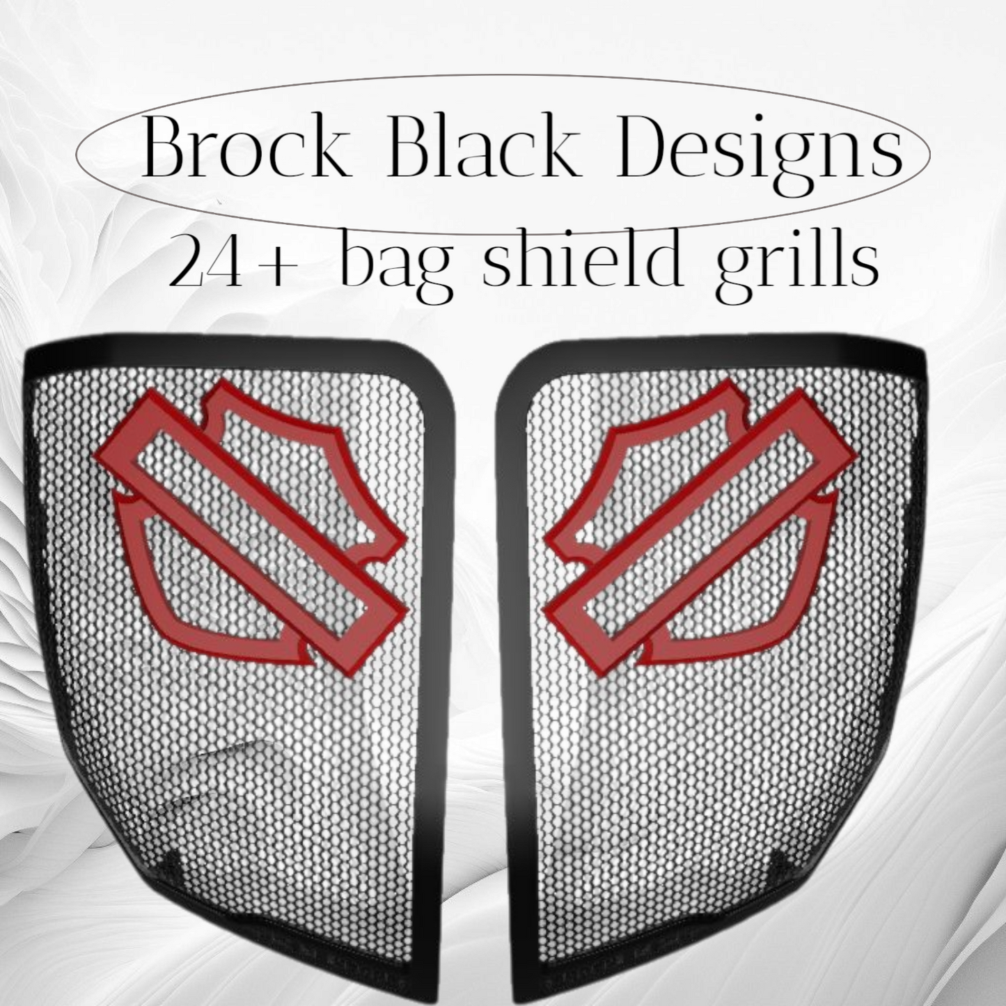 24+ Harley Davidson bag lid Speaker Grill Cover Guard shield theme