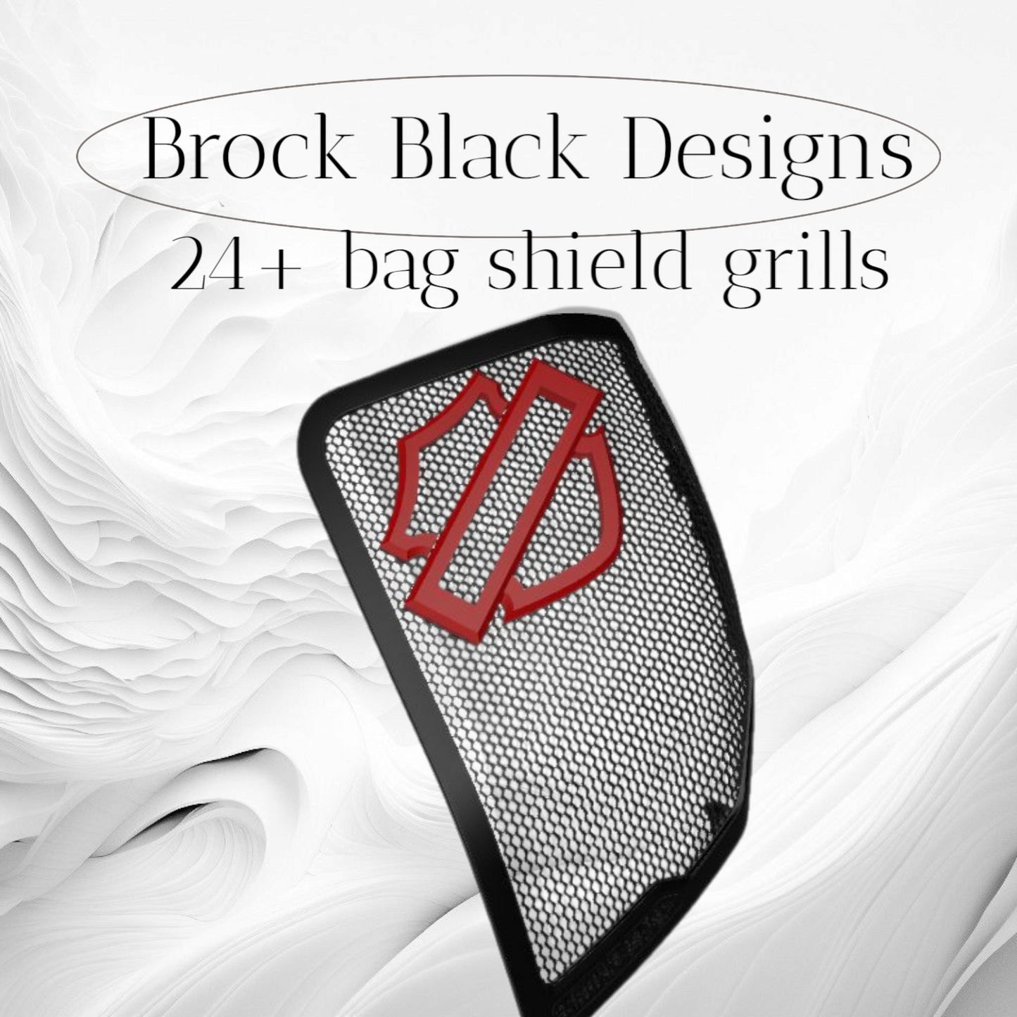 24+ Harley Davidson bag lid Speaker Grill Cover Guard shield theme