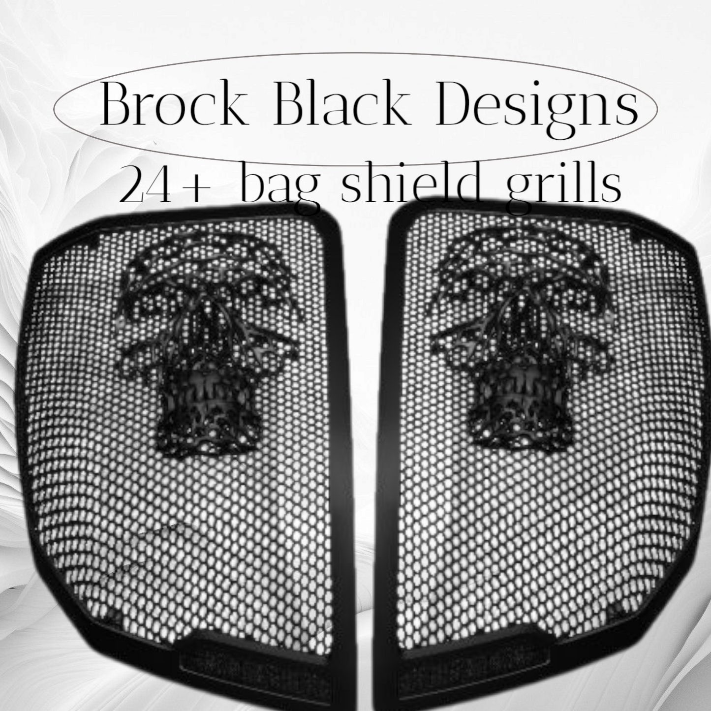 24+ Harley Davidson bag lid Speaker Grill Cover webbed skull