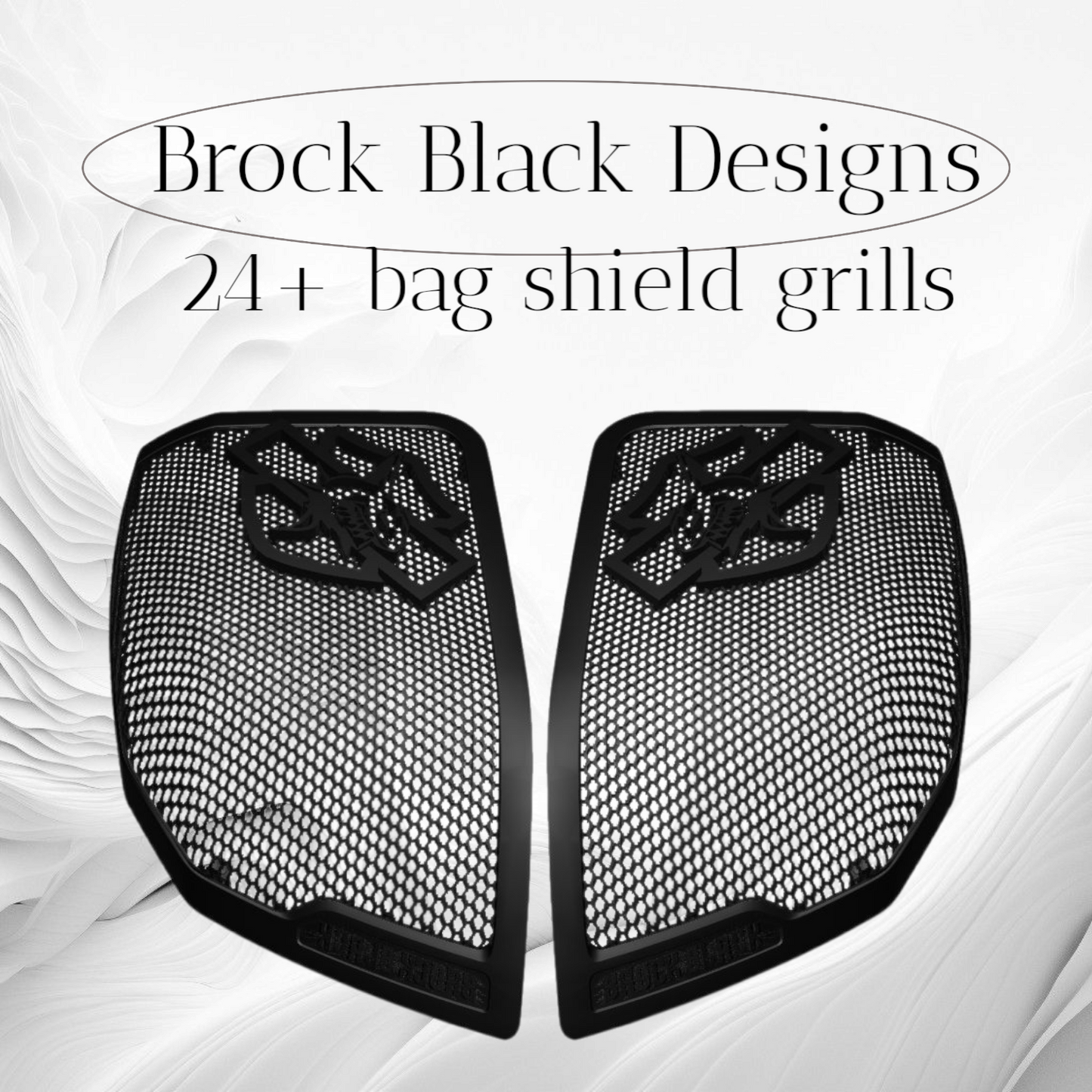 24+ Harley Davidson bag lid Speaker Grill Cover shark theme