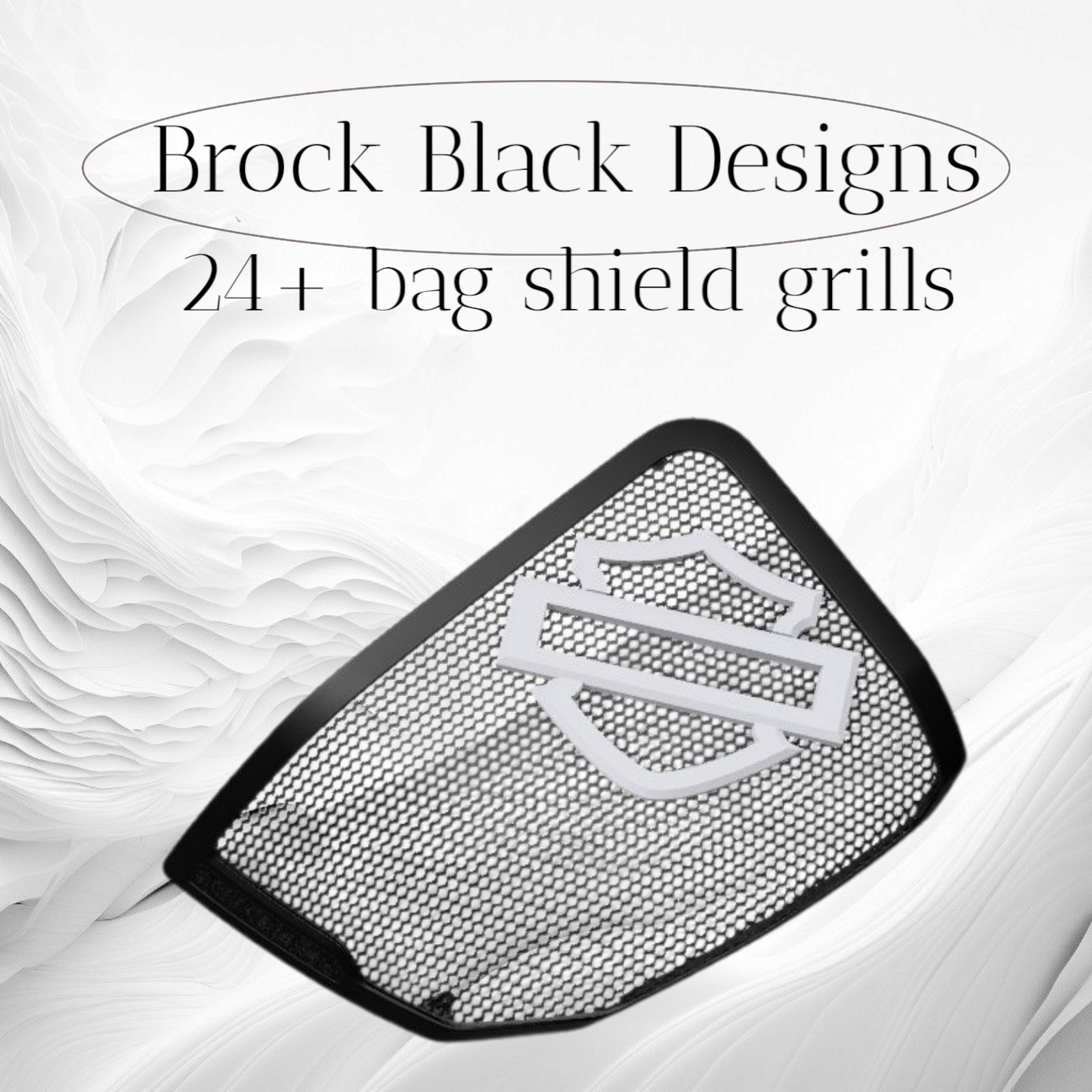 24+ Harley Davidson bag lid Speaker Grill Cover Guard shield theme