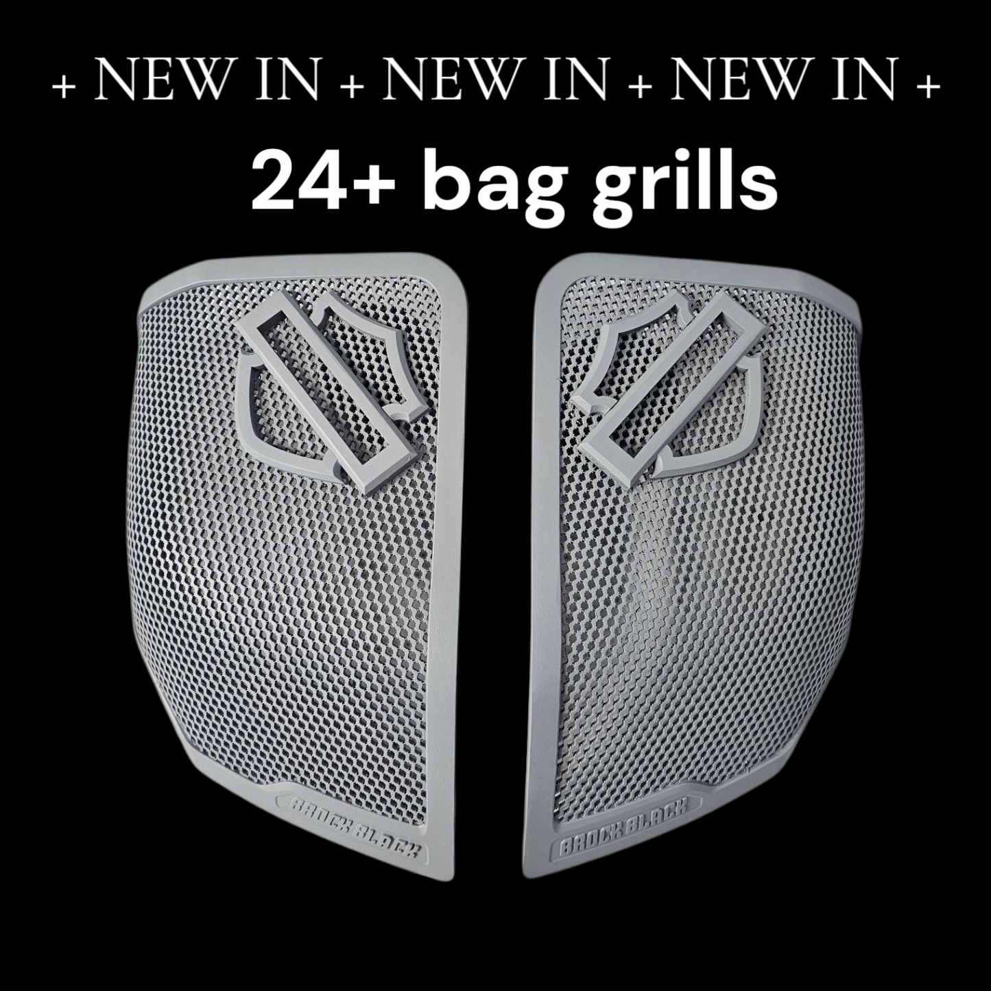 24+ Harley Davidson bag lid Speaker Grill Cover Guard shield theme