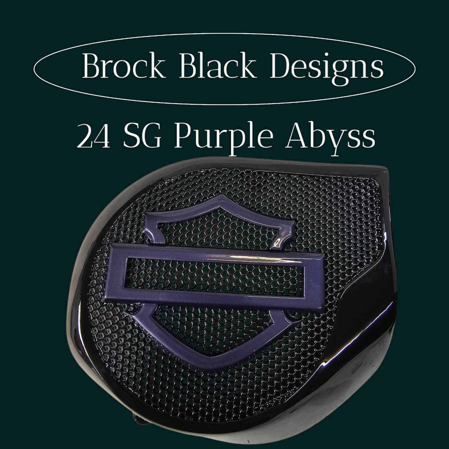 23.5+ Harley inner 3D shield speakers grill covers set