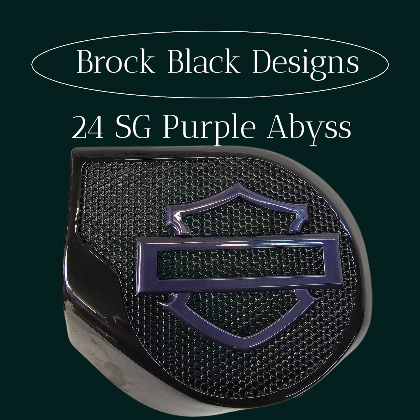 23.5+ Harley inner 3D shield speakers grill covers set