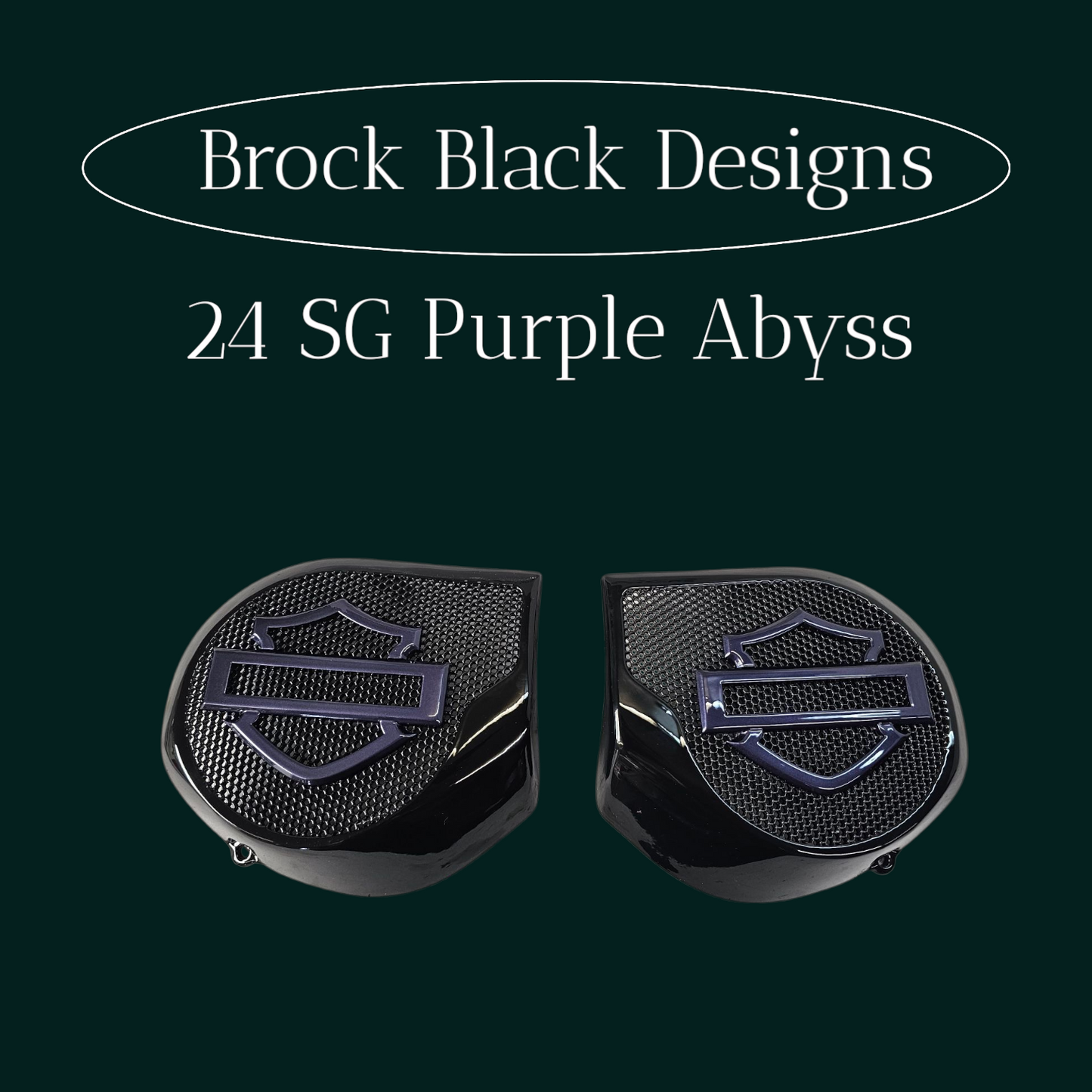 23.5+ Harley inner 3D shield speakers grill covers set