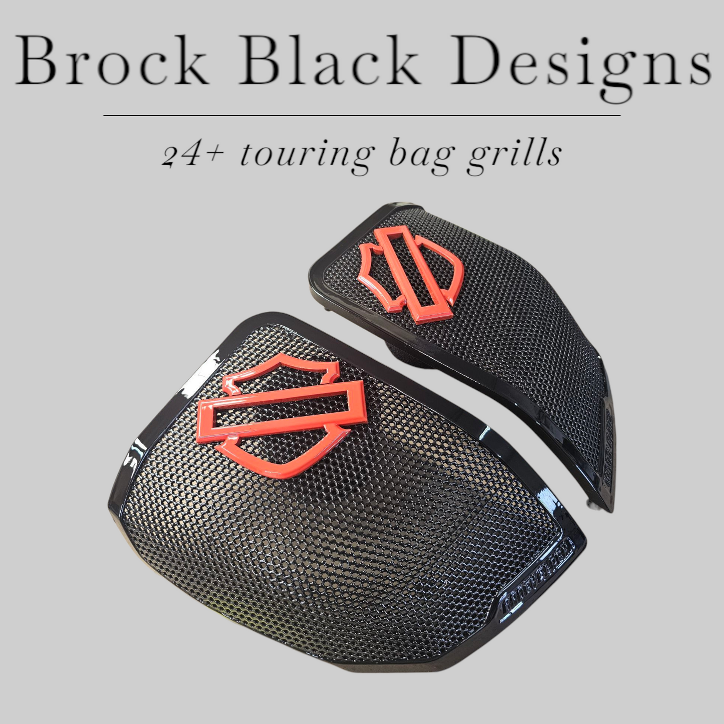 24+ Harley Davidson bag lid Speaker Grill Cover Guard shield theme