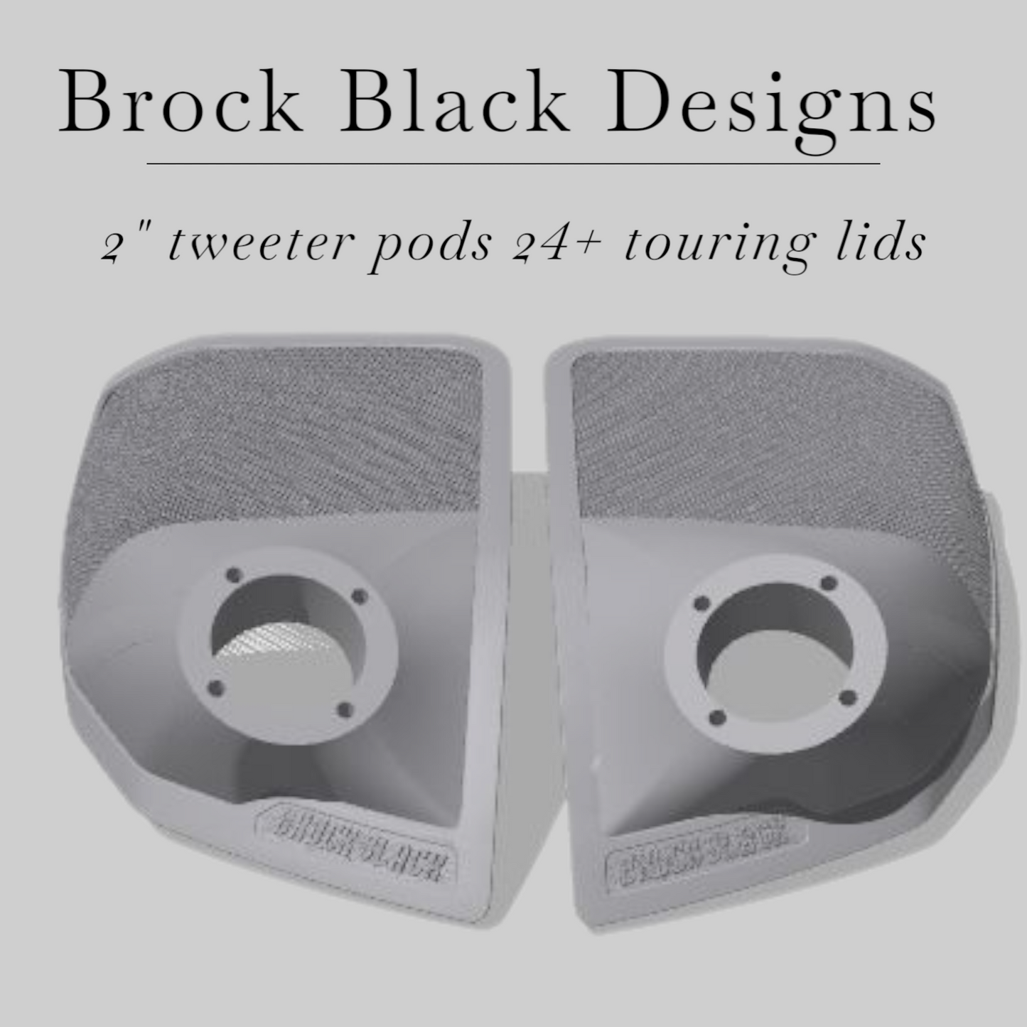 24+ Harley Davidson bag lid Speaker Grill Cover 2" tweeter