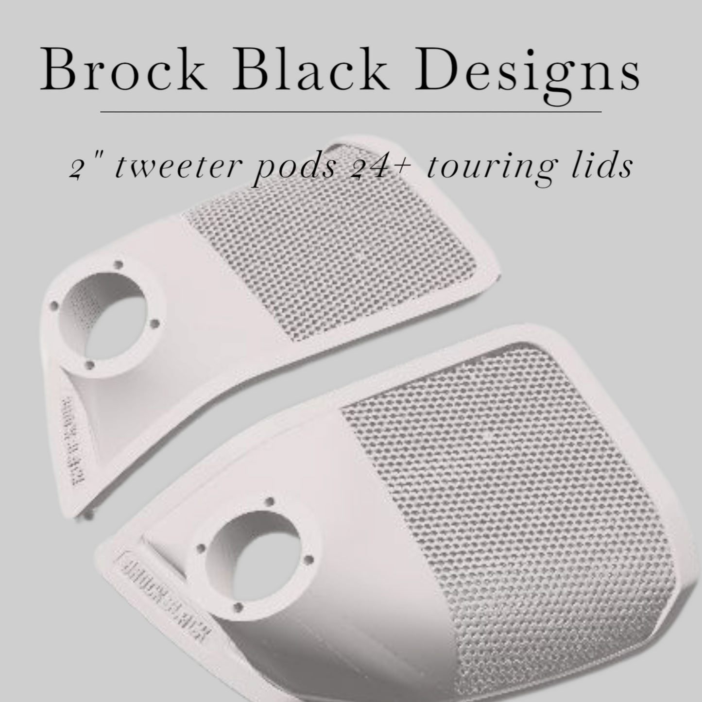 24+ Harley Davidson bag lid Speaker Grill Cover 2" tweeter