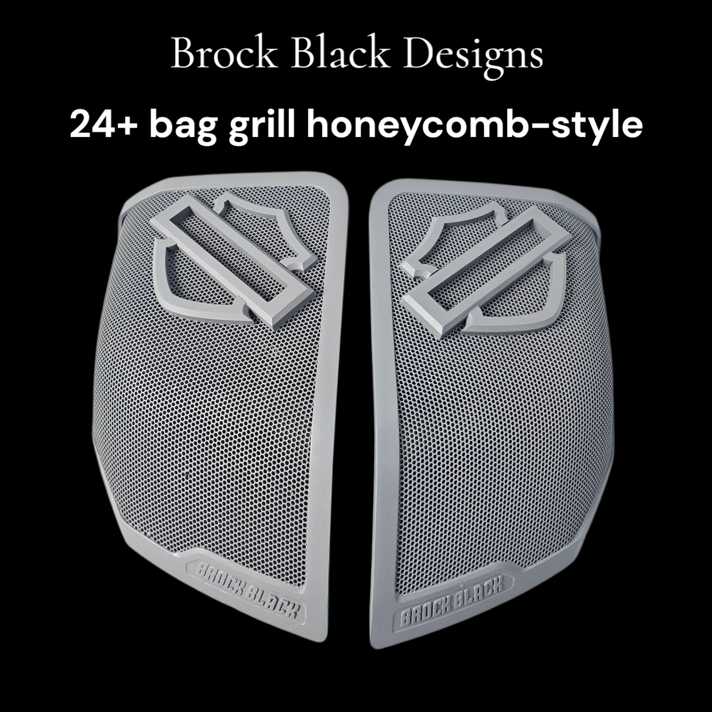 24+ Harley Davidson bag lid Speaker Grill Cover Guard shield theme