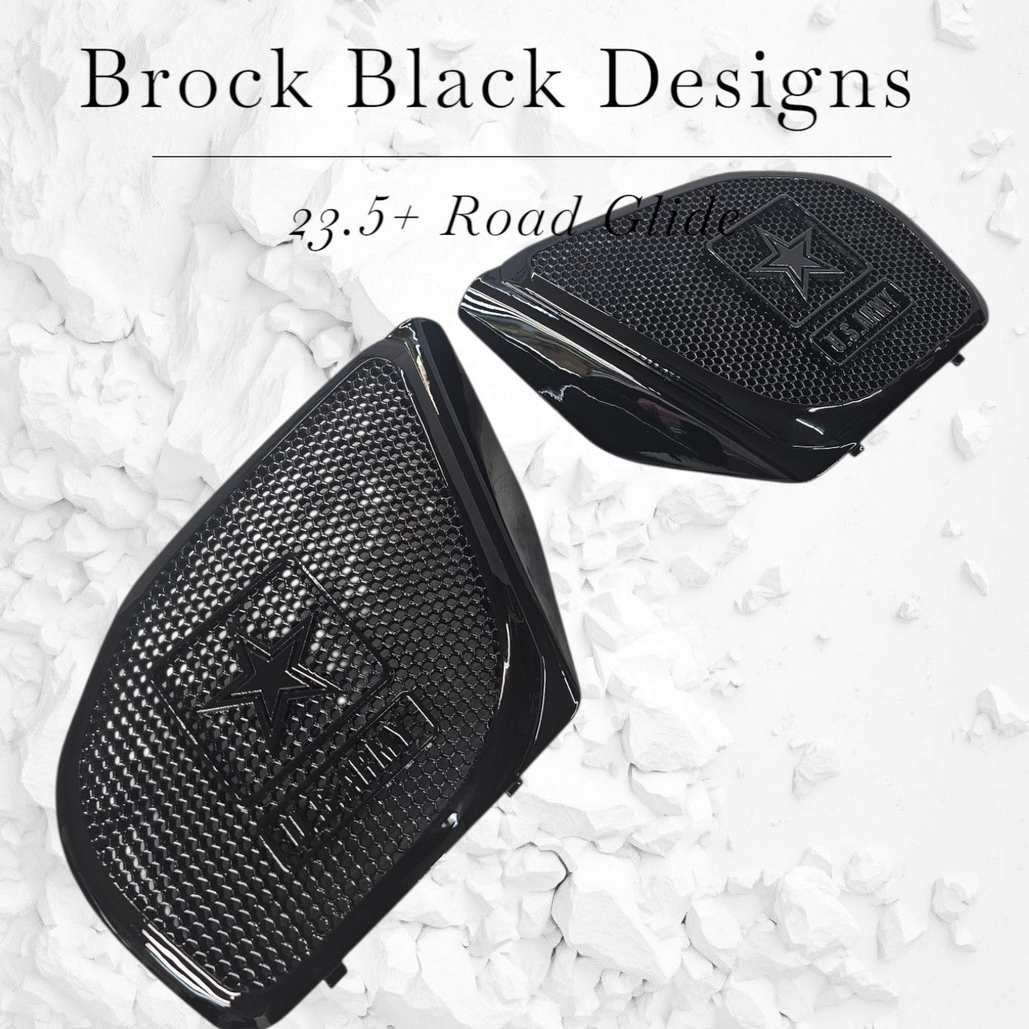 98-2024 Road Glide 3D Army speakers grill covers set