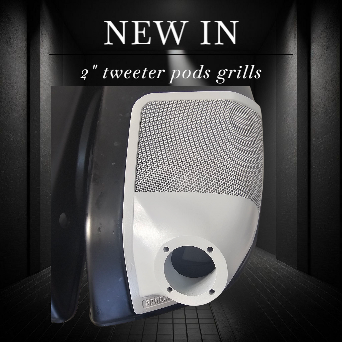 24+ Harley Davidson bag lid Speaker Grill Cover 2" tweeter