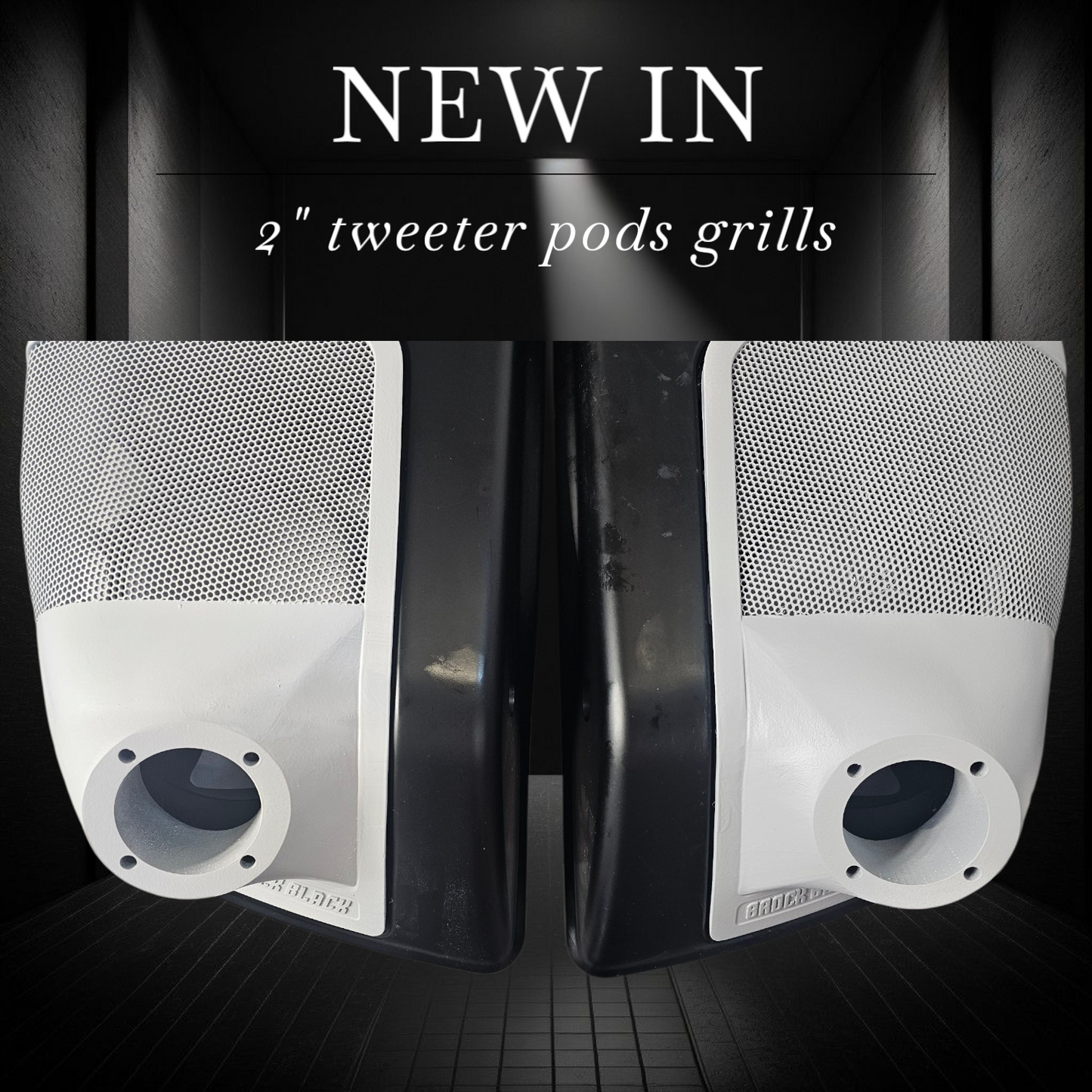 24+ Harley Davidson bag lid Speaker Grill Cover 2" tweeter