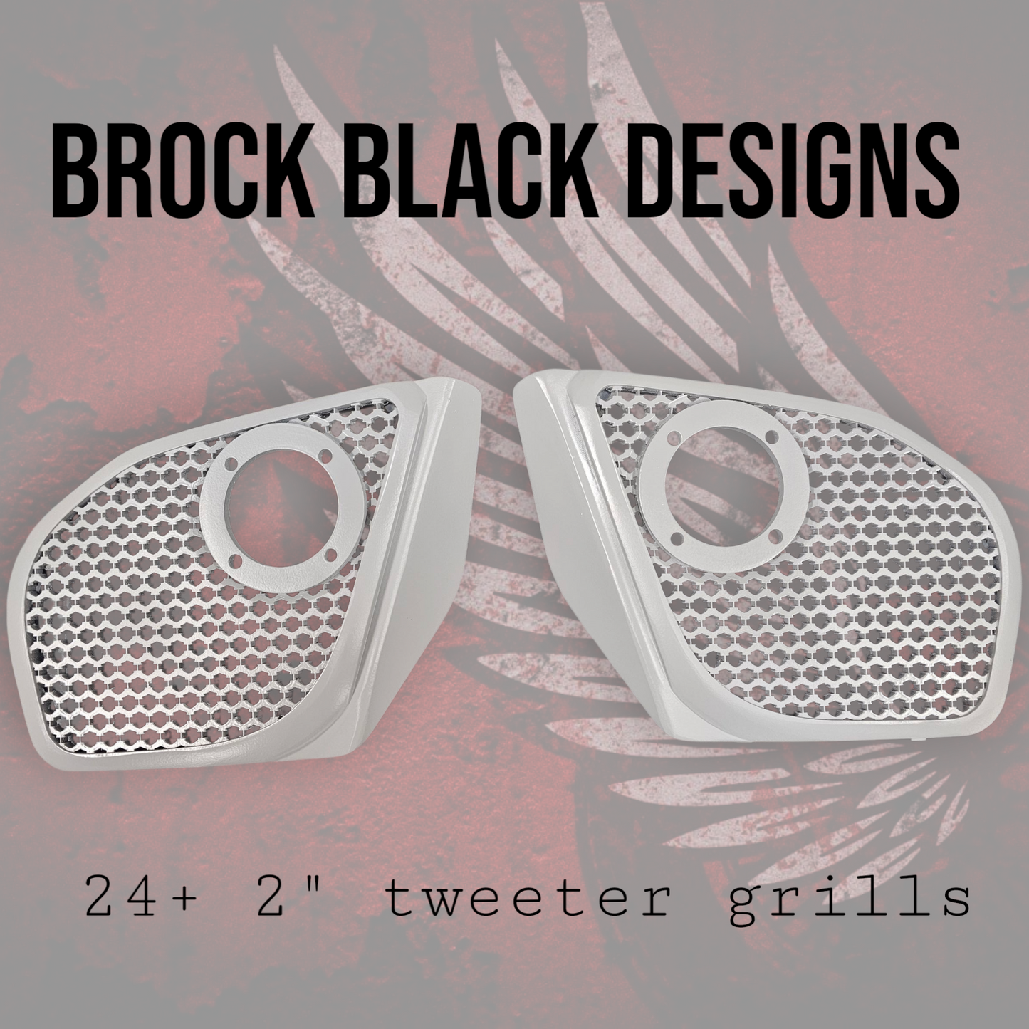 2024+ Road Glide with 2" tweeter speakers grill covers set