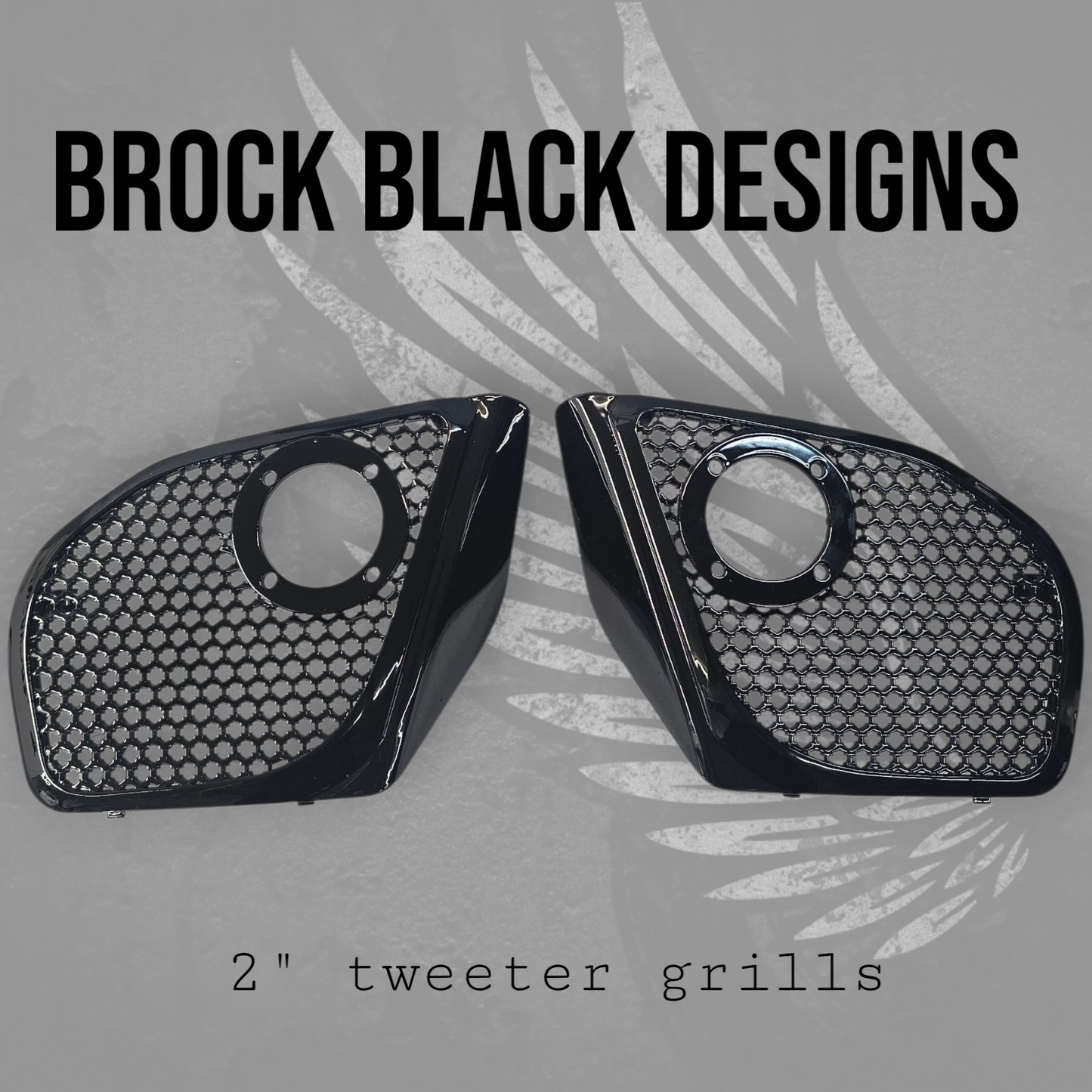 2024+ Road Glide with 2" tweeter speakers grill covers set