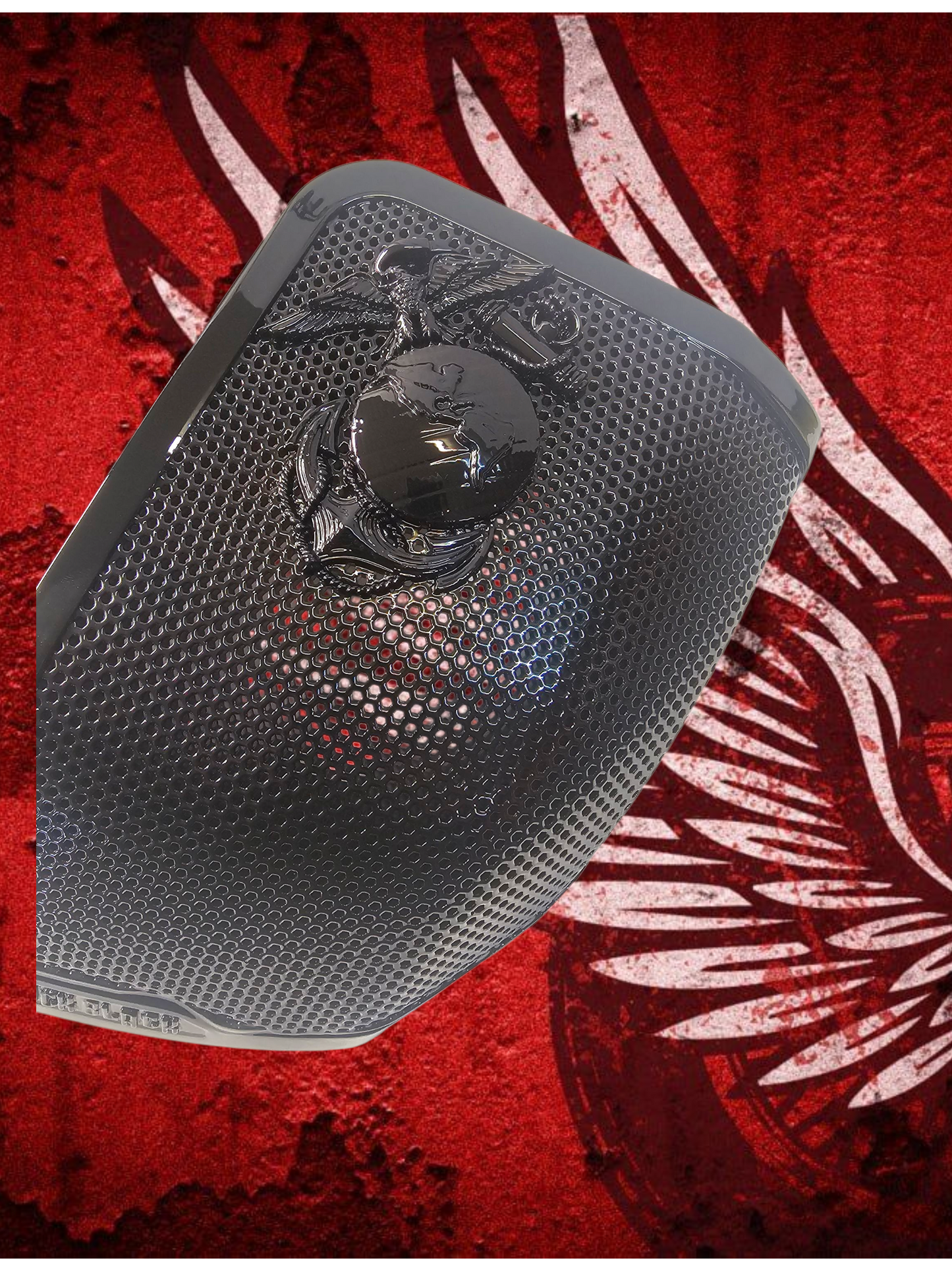 24+ Harley Davidson bag lid Speaker Grill Cover USMC