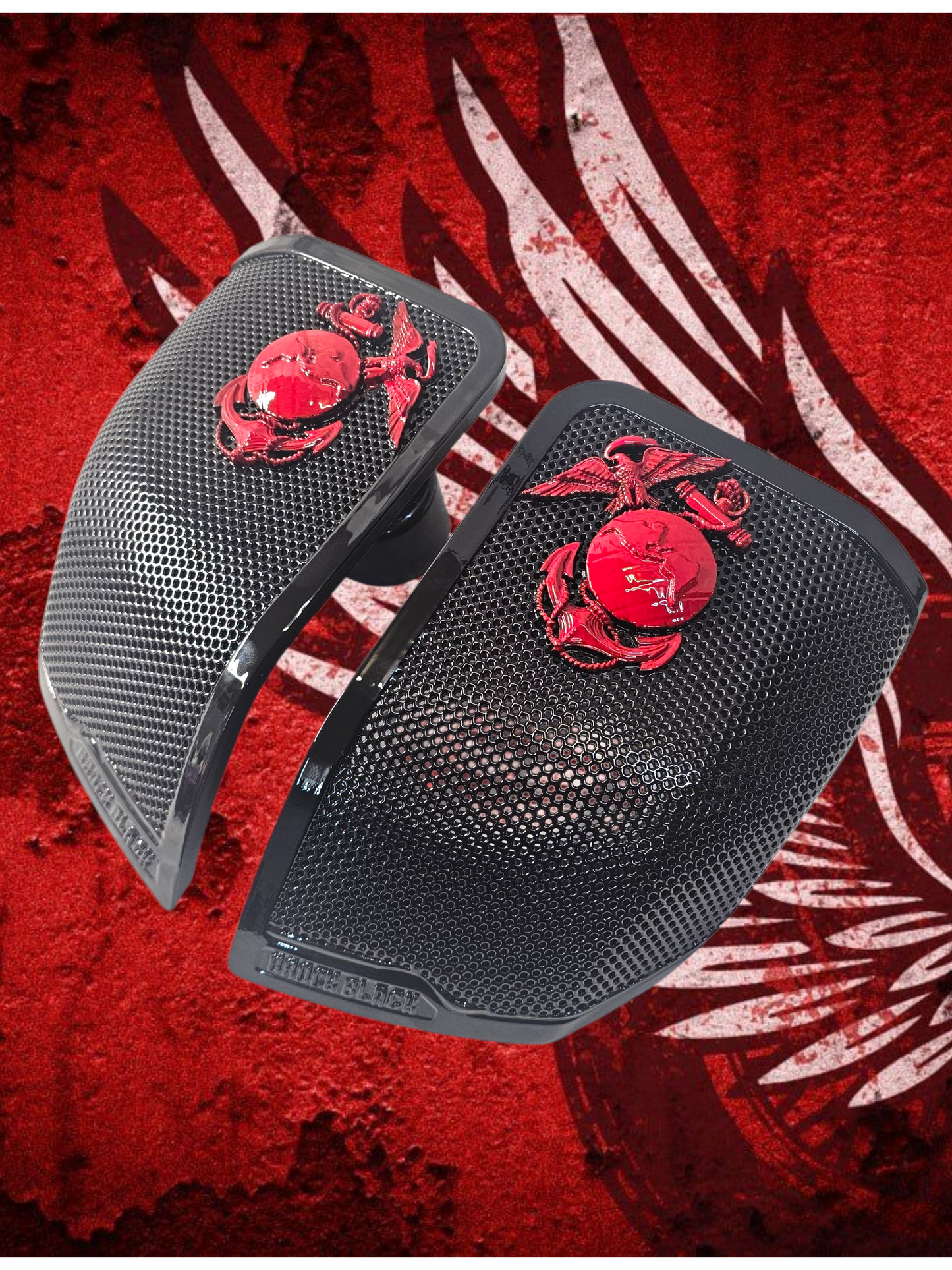 24+ Harley Davidson bag lid Speaker Grill Cover USMC