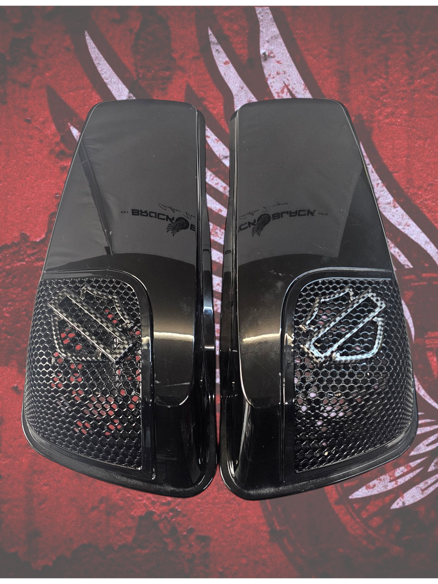 14-23 Harley Davidson bag lid Speaker Grill Cover Guard shield theme