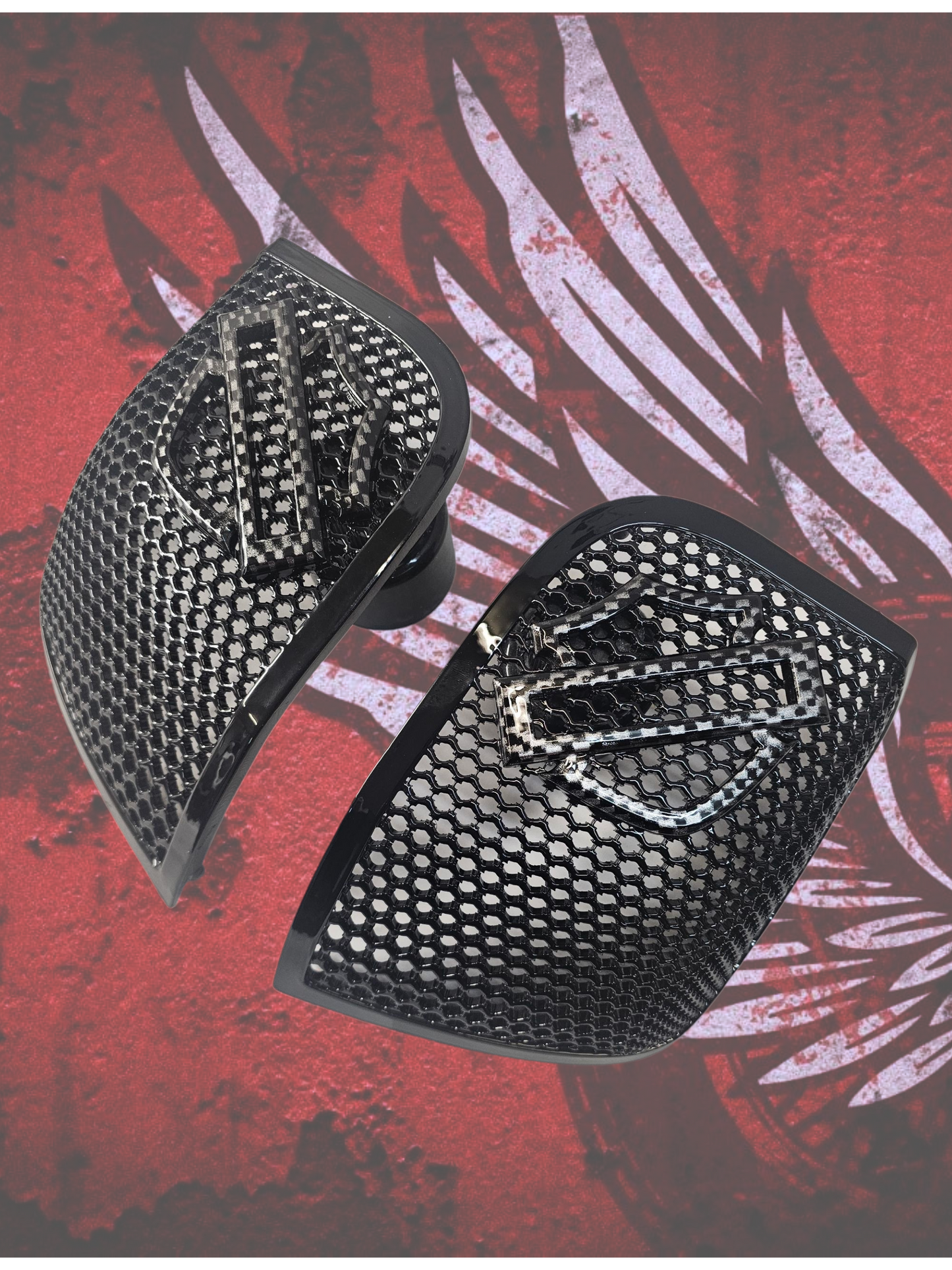 14-23 Harley Davidson bag lid Speaker Grill Cover Guard shield theme