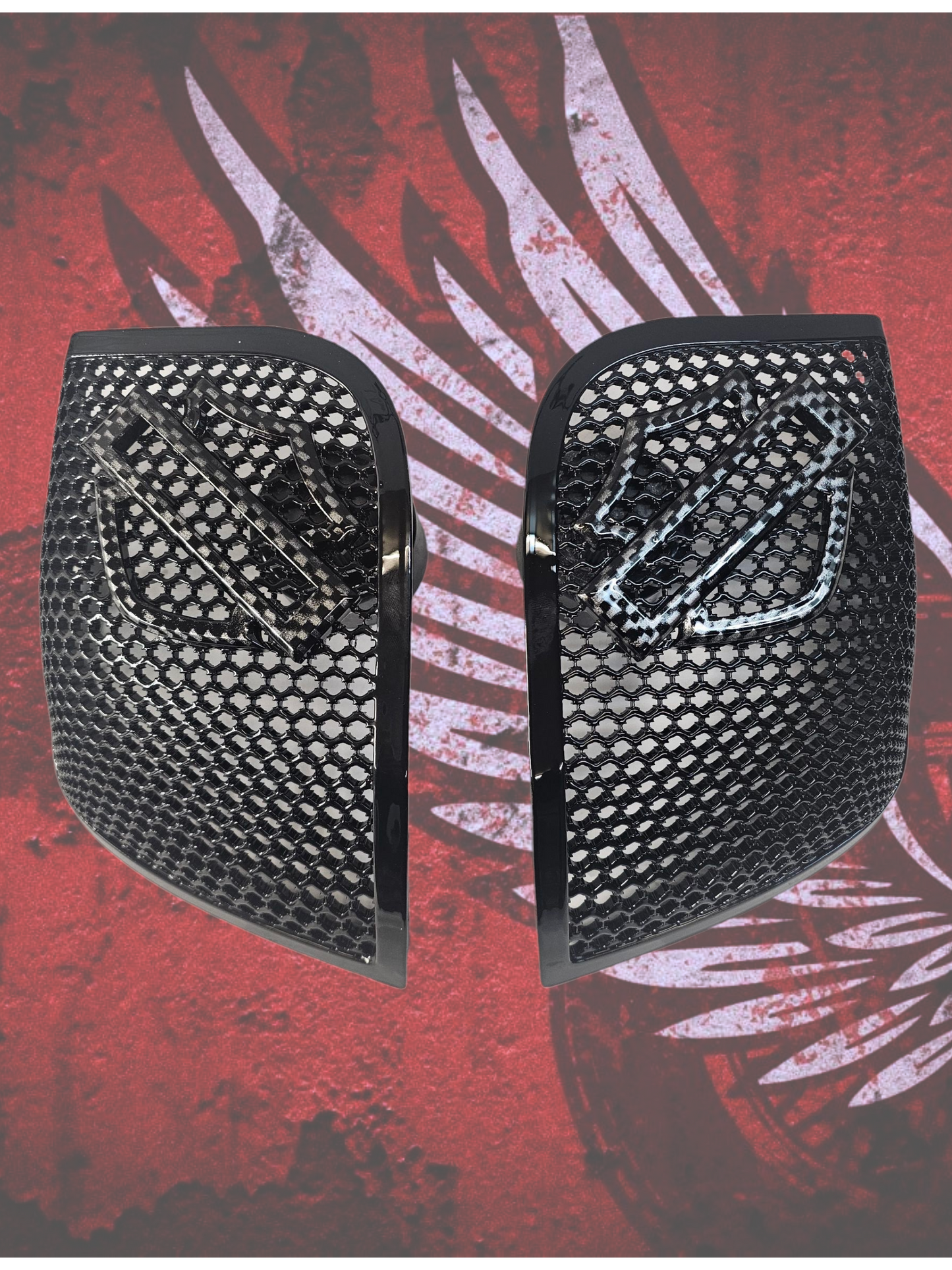 14-23 Harley Davidson bag lid Speaker Grill Cover Guard shield theme