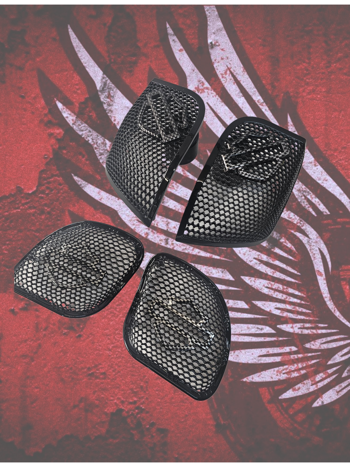 14-23 Harley Davidson bag lid Speaker Grill Cover Guard shield theme