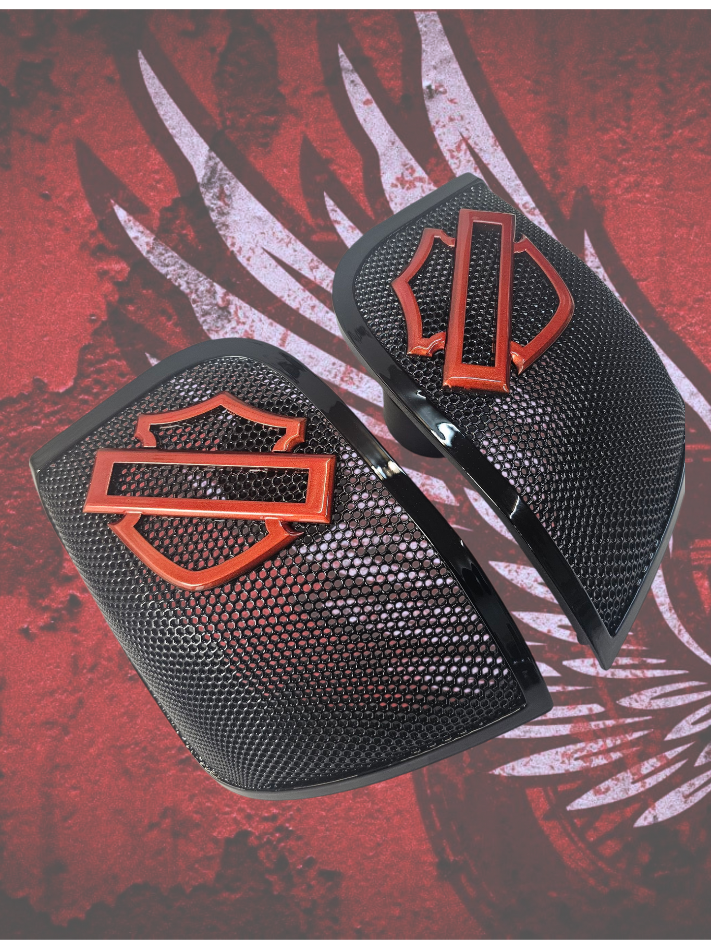 14-23 Harley Davidson bag lid Speaker Grill Cover Guard shield theme