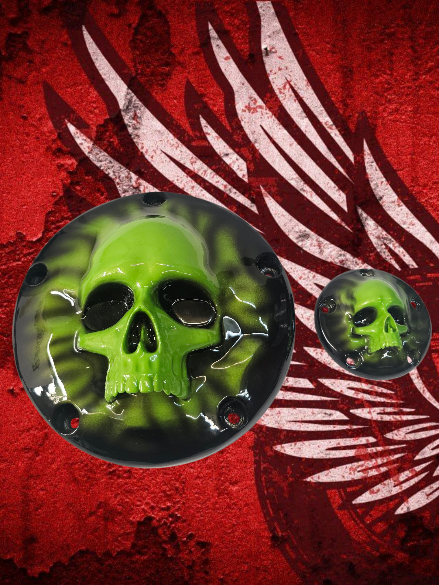 3D Ancient Skull derby and points cover