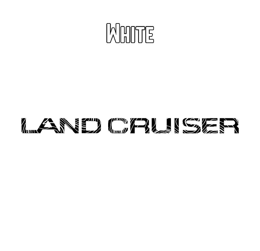 "Land Cruiser" Topographic Rear Tailgate Emblem Overlays - 2024+ Land Cruiser