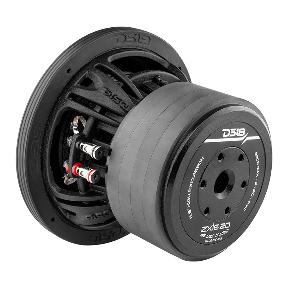 ZXI 6.5" High Excursion Subwoofer Quad Stacked Magnets 300 Watts Rms DVC 2-Ohm