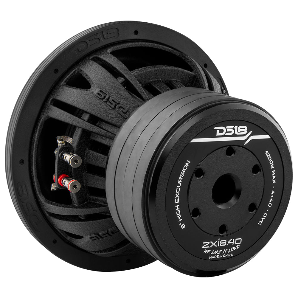 ZXI 8" High Excursion Subwoofer Quad Stacked Magnets | 600W RMS DVC 4-Ohm