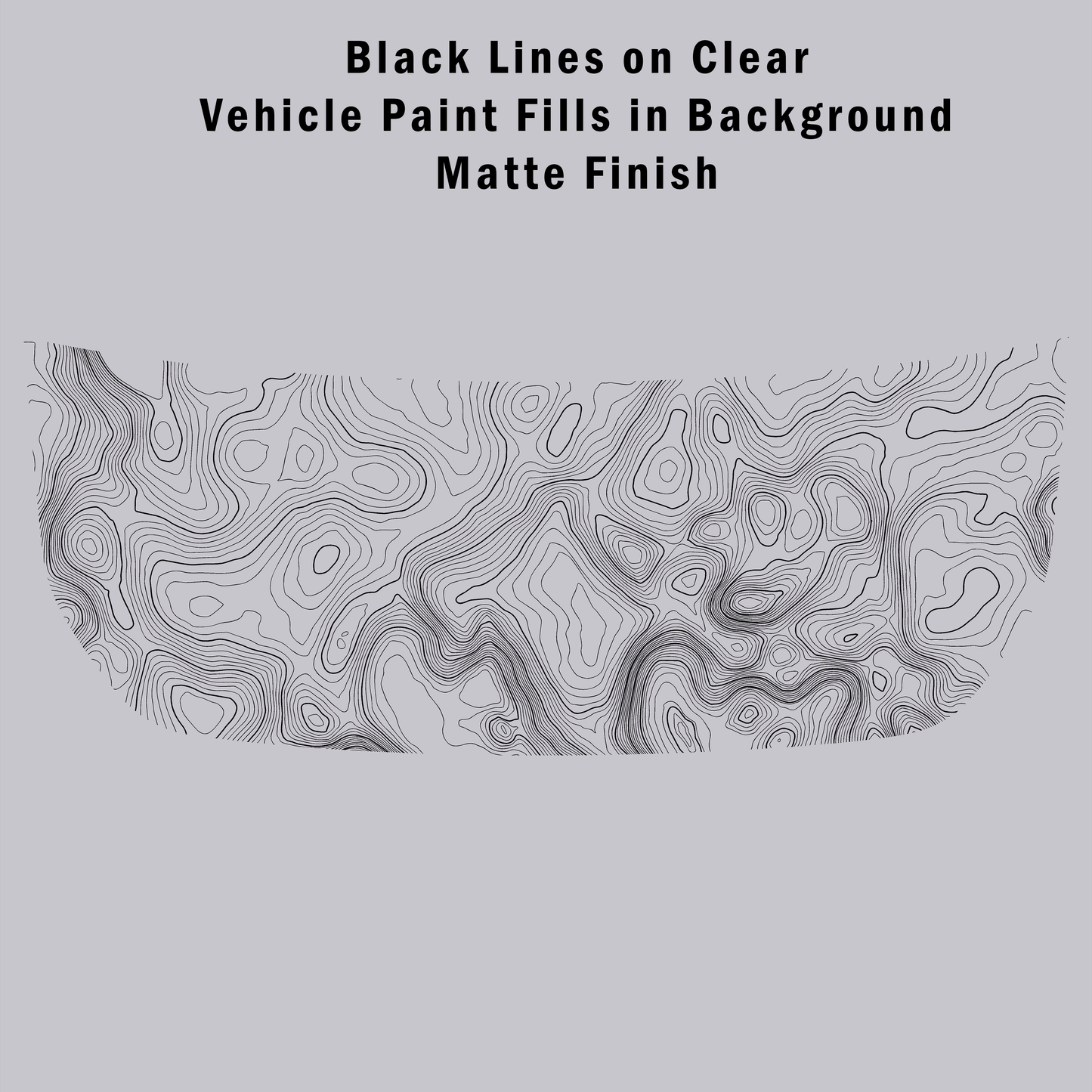 Stealth Topographic Map Hood Overlay (Printed Series) - 2021+ Bronco