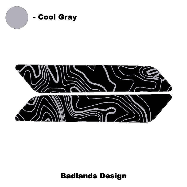 Topo Interior Front Door Grab Handle Overlay Kit (Printed + Laser Series) - 2021+ Bronco