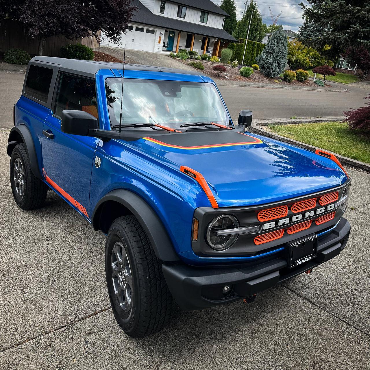 Retro Stripes Hood Overlay (Matte or Gloss) - 2021+ Bronco