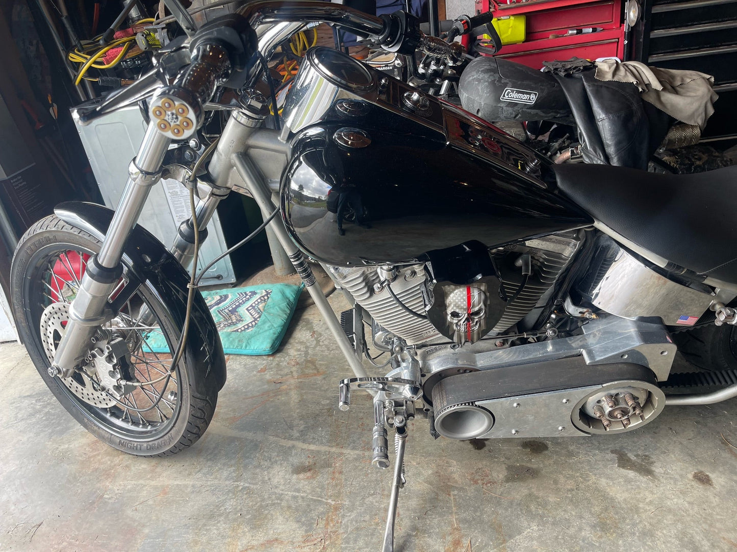 3D skull flag Coil Cover