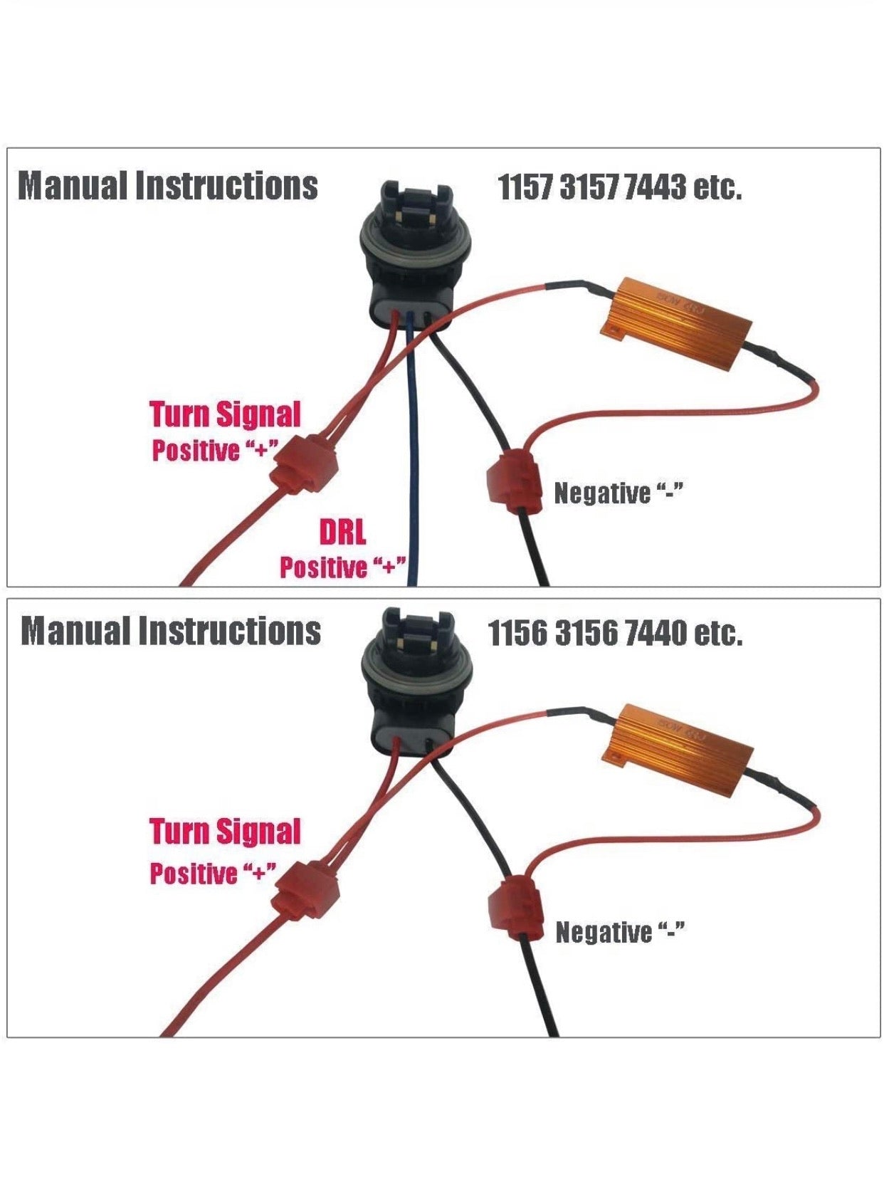 Load Resistor 50w for Hyper Flash Turn Signals (2pc)